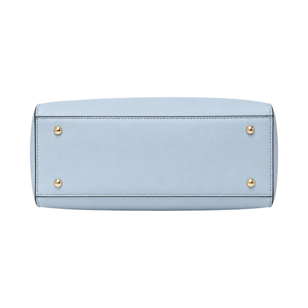 Misty's Bag Addiction Elegant Blue Leather Shoulder Bag for Women