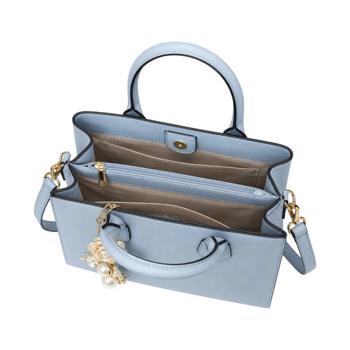Misty's Bag Addiction Elegant Blue Leather Shoulder Bag for Women