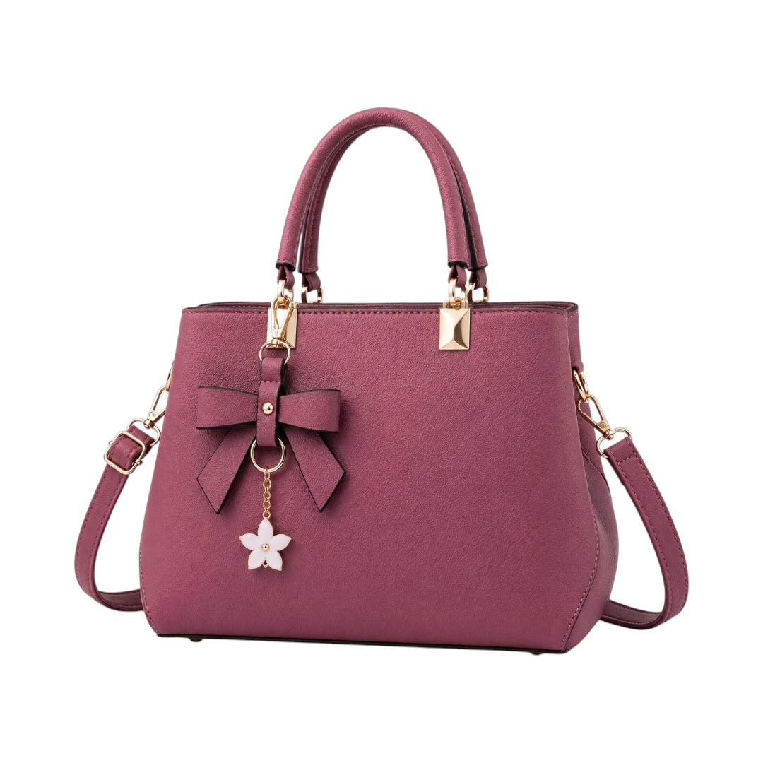Misty's Bag Addiction Rosewood Elegance Leather Shoulder Bag for Women