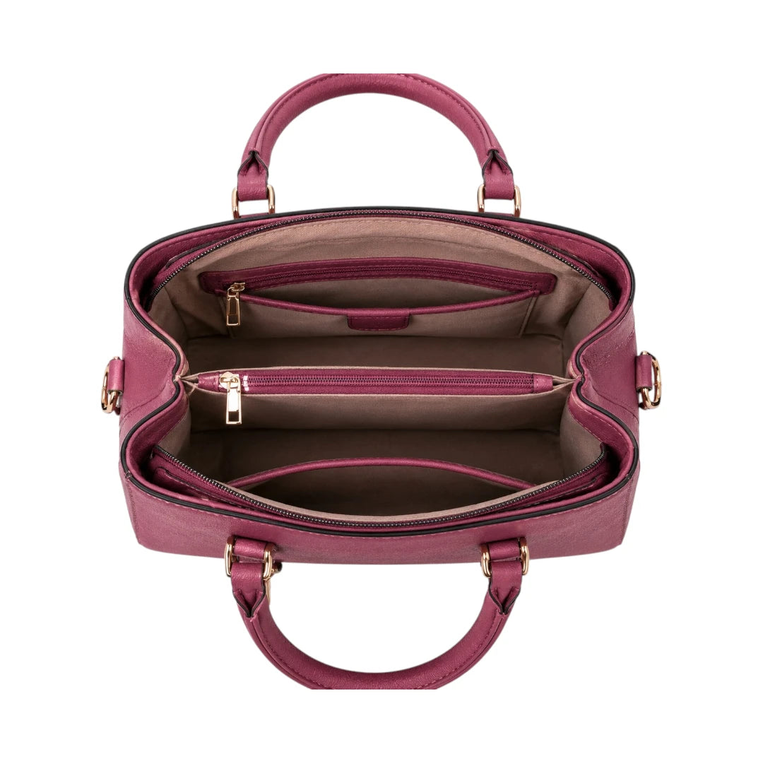 Misty's Bag Addiction Rosewood Elegance Leather Shoulder Bag for Women