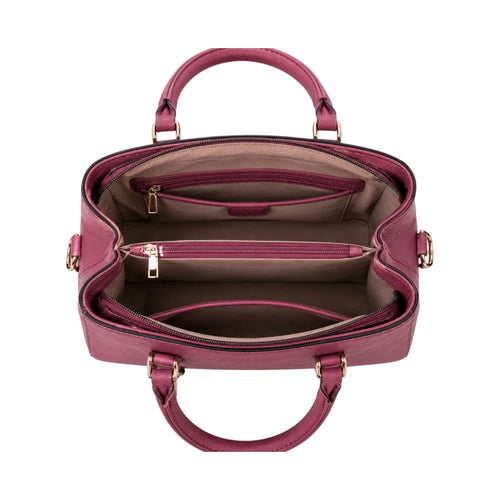 Misty's Bag Addiction Rosewood Elegance Leather Shoulder Bag for Women