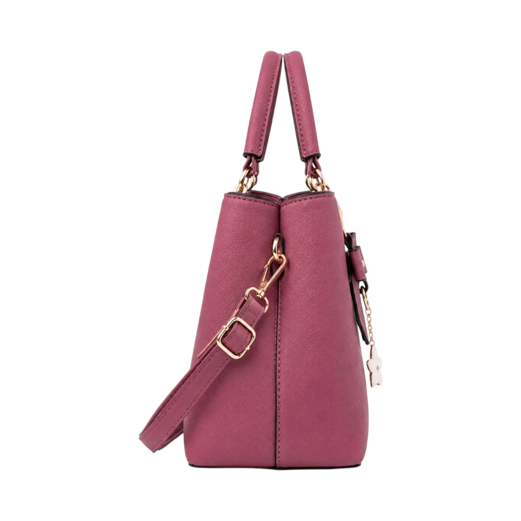 Misty's Bag Addiction Rosewood Elegance Leather Shoulder Bag for Women