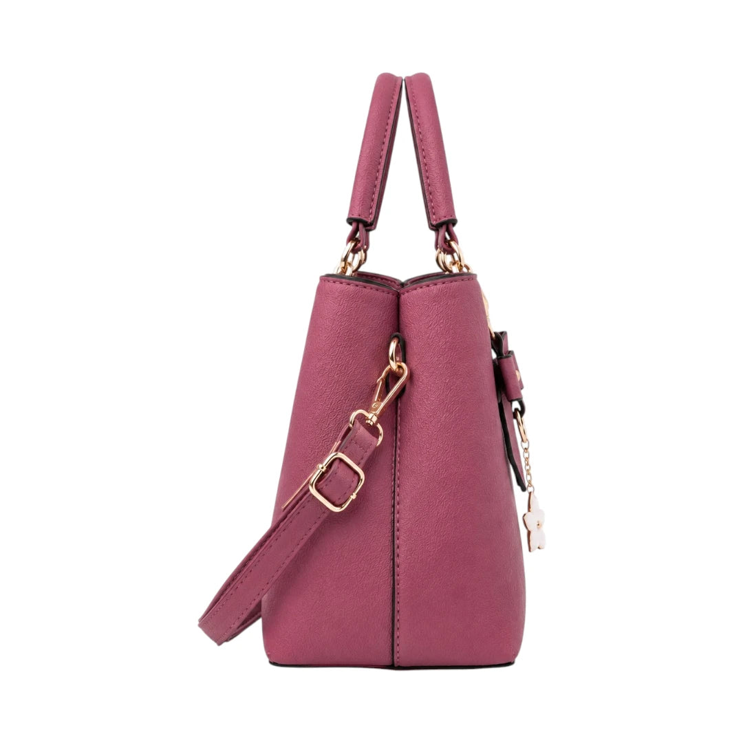 Misty's Bag Addiction Rosewood Elegance Leather Shoulder Bag for Women